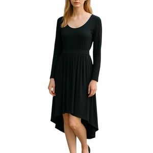NWT Tart Collections Black Hi-Low Dress Sz.M Jersey Stretch Goth LBD Witchy